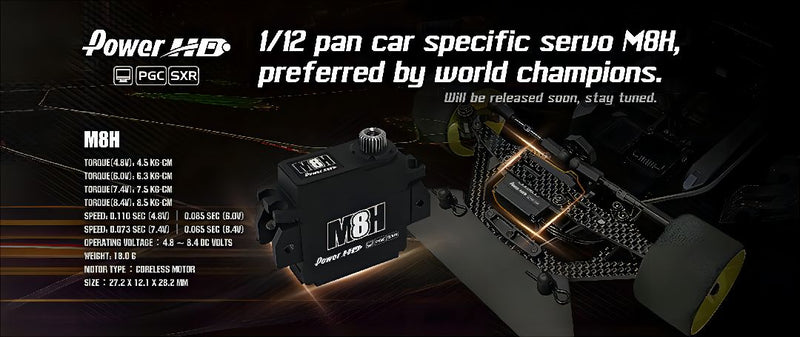 Power HD M8H Low Profile HV Coreless Servo 8.5KG 0.065 Sec@8.4V