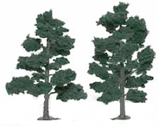Woodland Scenics 6" - 7" Ready Made Trees - Real Dark Green 2/Pk