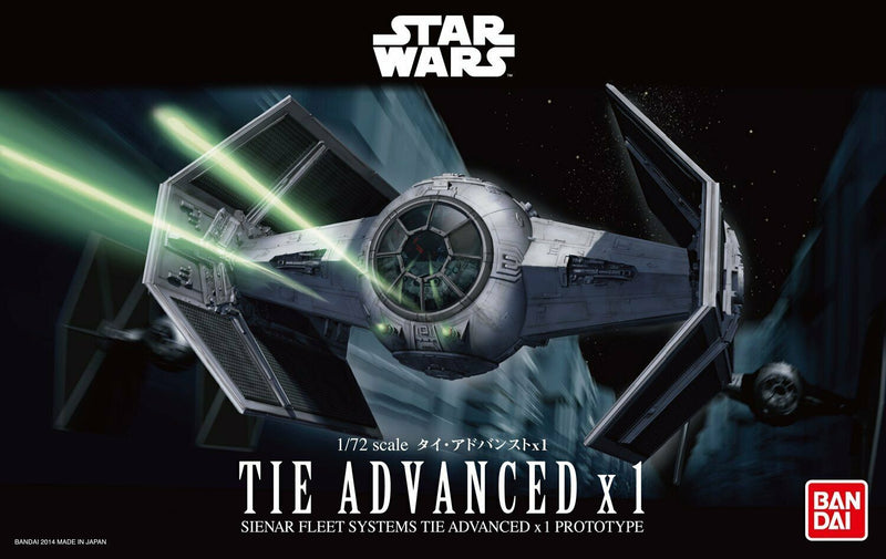 Bandai Star Wars 1/72 Darth Vader's Tie Advanced Starfighter Model Kit "Star Wars"