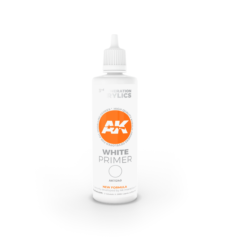 AK Interactive 3rd Gen White Primer 100 ml