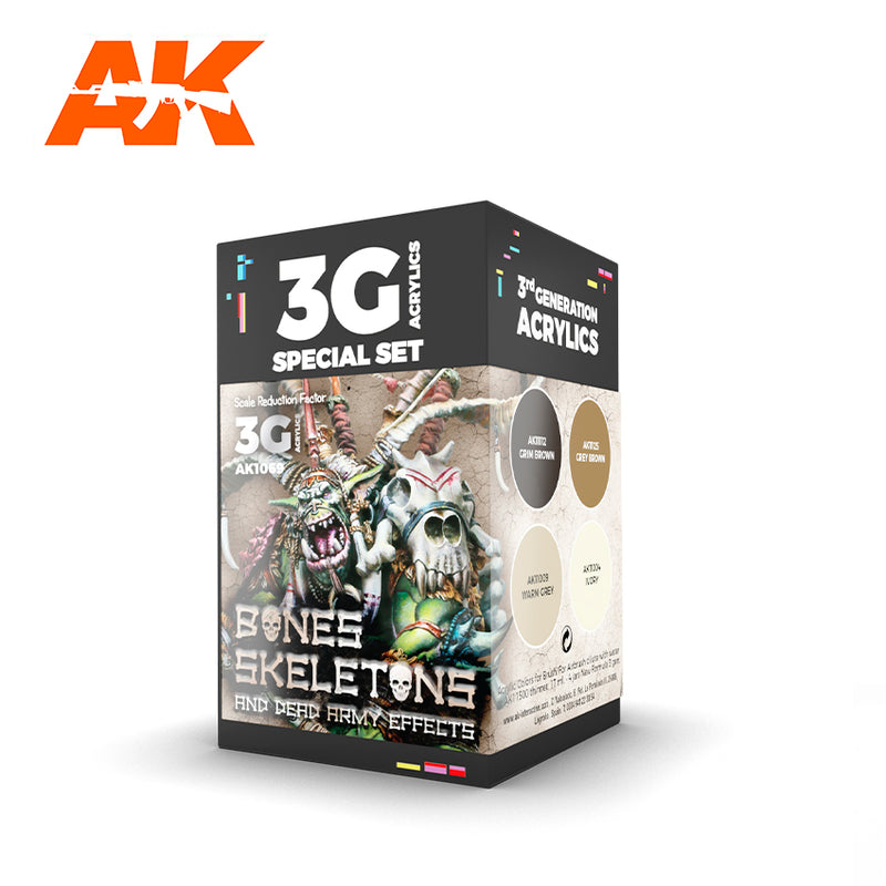 AK Interactive Wargame Color Set Bones And Skeletons