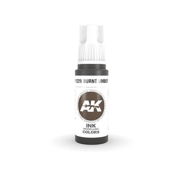 AK Interactive 3G Acrylic Burnt Umber INK 17ml