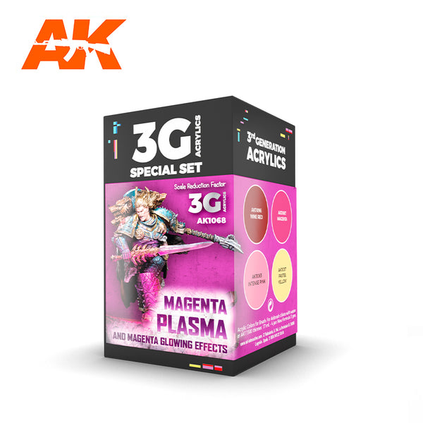 AK Interactive Wargame Color Set Magenta Plasma And Glowing Effects