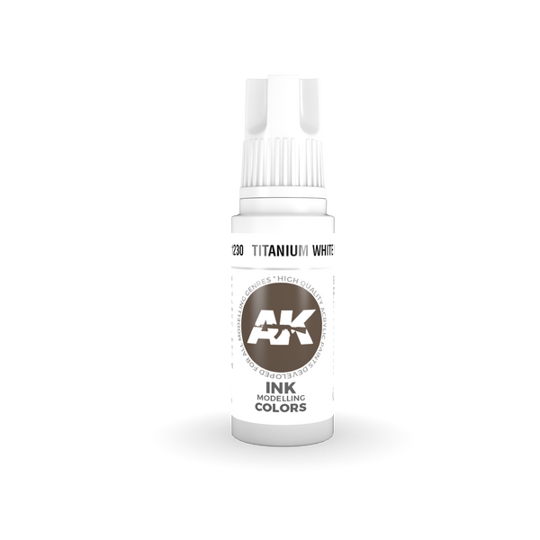 AK Interactive 3G Acrylic Titanium White INK 17ml