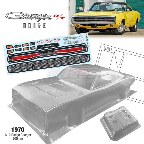 Team C 1970 Challenger 200mm Body w/ Charger Sticker