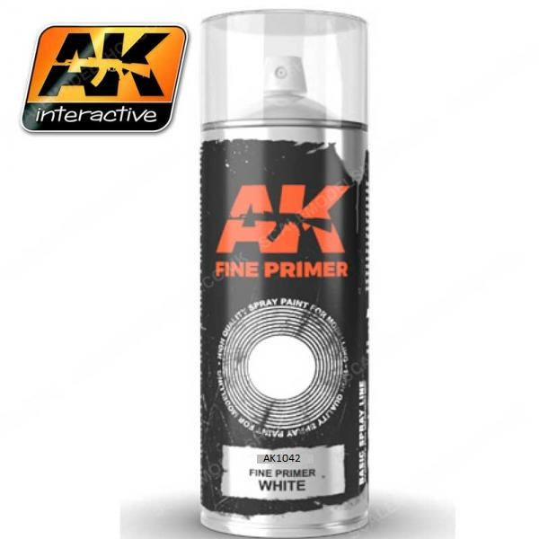 AK Interactive Fine Primer White Spray 200ML