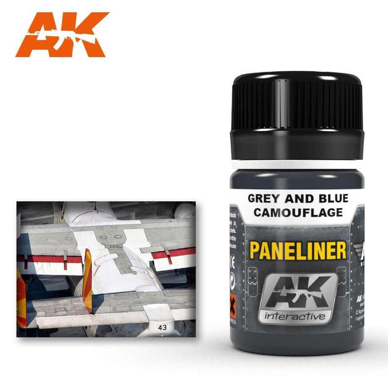 AK Interactive Paneliner For Grey And Blue Camouflage 35ml