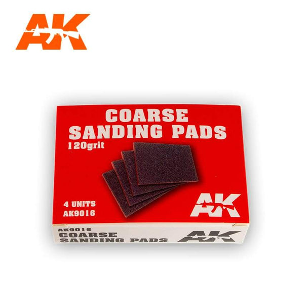 AK Interactive Coarse Sanding Pads 120 grit. 4 units