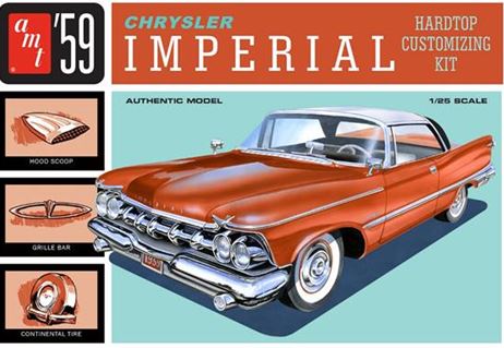 AMT 1959 Chrysler Imperial 1/25 Model Kit (Level 2) Molded in White