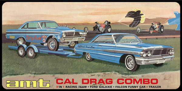 AMT Cal Drag Combo 1964 Galaxie, AWB Falcon & Trailer 1/25 Model Kit (Level 2)