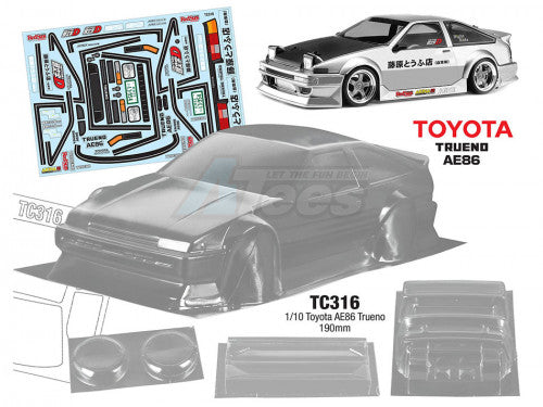 Team C 1/10 Toyota AE86 Trueno 190mm