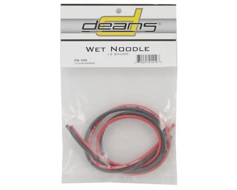 Deans Wet Noodle 12 Gauge - 2' each (Red/Black)