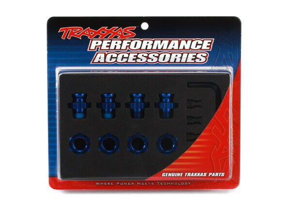 Traxxas Aluminum 17mm Wheel Adapter Set (Blue) (4) 4x4