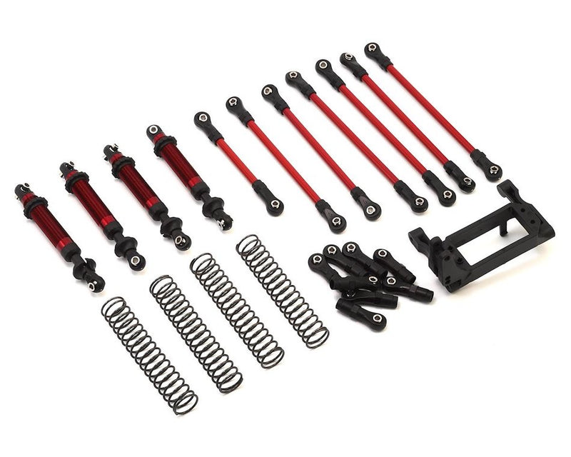 Traxxas Long Arm Lift Kit, TRX-4, complete (includes red powder coated links, red-anodized shocks)