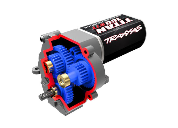 Traxxas Transmission, Complete (Speed Gearing) (9.7:1 Reduction Ratio) (Includes Titan 87T Motor)
