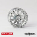 ** Set of 4** 1.55 RACELINE Scale Clutch Aluminum Beadlock Wheels Silver - 4pcs
