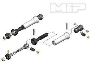 MIP X-Duty, CVD Drive Kit, Rear, 87mm to 112mm w/ 5mm Bearing
