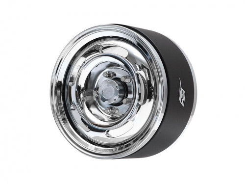 ProBuild™ 1.9" Slot Mags Jelly Bean Adjustable Offset Aluminum Beadlock Wheels (2) Chrome/Chrome