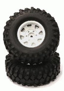 Billet Machined 8 Spoke 1.9 Wheel w/ AT T2 Tires for Scale Crawler (O.D.=105mm) C24356WHITE