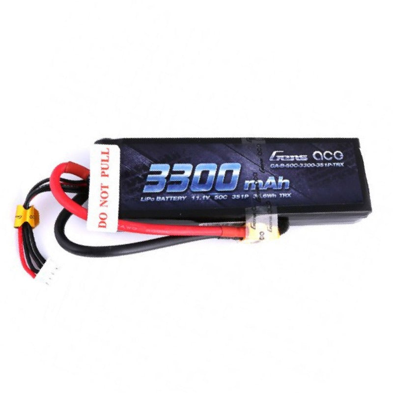 Gens Ace 3300mAh 3S1P 11.1v 50C LiPo XT60 Plug Soft Case 136.9x4