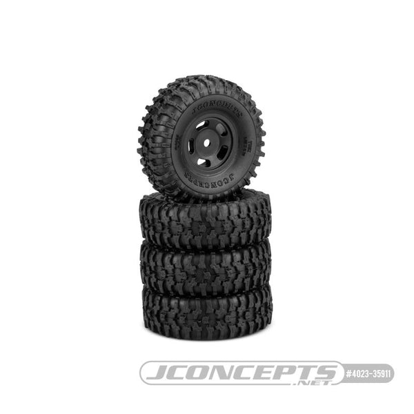 Tusk - gold compound - pre-mounted, black #3431B Glide 5 wheel (Fits – Axial SCX24)