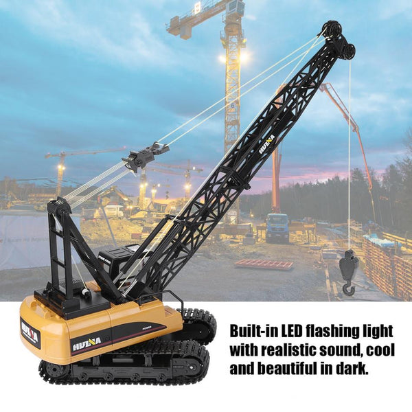 HUINA 1572 15CH RC Alloy Crane 1/14 2.4GHz Engineering Construction Truck Car