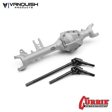 Vanquish Products Currie VS4-10 D44 Front Axle Clear Anodized