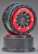 Pro-Line F-11 Red/Blk Bead-Loc ProTrac Whls (2) SC/SCTE 4x4 F/R