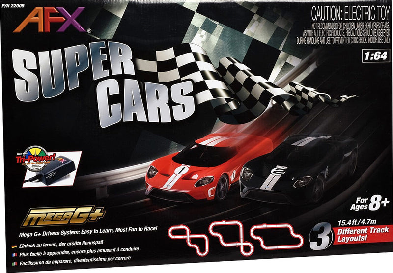 Slot Car Sets Super Cars Slot Car Set w/Digital Lap Counter 15?Ç? by AFX 22005
