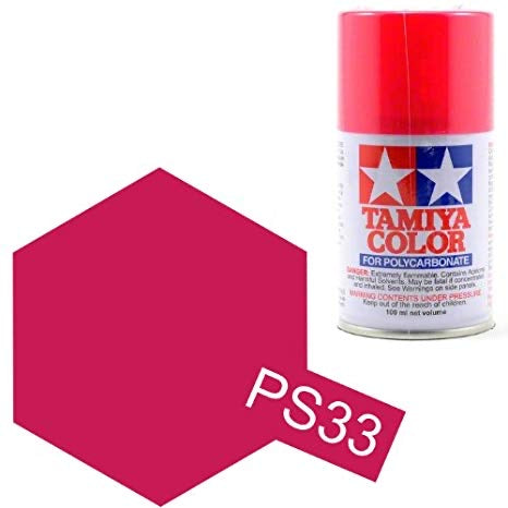 Tamiya PS-33 Cherry Red spray paint.