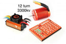 SKYRC LEOPARD Brushless Combo 60A ESC 3300KV 12T Motor Program Card For 1:10 Car