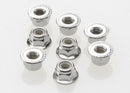 Traxxas 4mm Steel Flanged nut black / Silver. 8347 3647