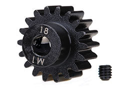 Gear, 18-T pinion (machined) (1.0 metric pitch) (fits 5mm shaft)/ set screw