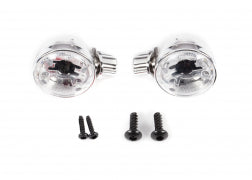 Headlight housings (left & right)/ headlight lens (2)/ 2.6x8 BCS (2)/ 1.6x7 BCS (self-tapping) (2) (fits