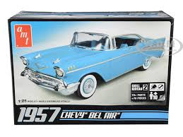 AMT 1957 Chevy Bel-Air Molded in Aqua Blue 1/25 Model Kit (Level 2)