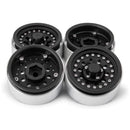 RCLIONS Aluminum Alloy 1.9inch RC Beadlock Wheels Rims for 1/10th Scale RC Crawler Car -Pack of 4pcs
