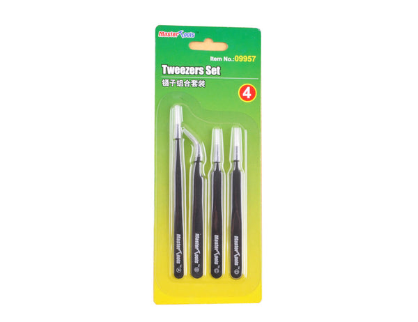 Master Tools Tweezers set of 4