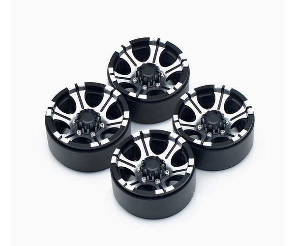 4PCS RC Rock Crawler Metal 1.9" BEADLOCK Wheel Rim for 1/10 Axial SCX10 90046 90047 TAMIYA CC01 D90 RC Car