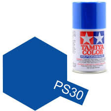 Tamiya PS-30 Brilliant Blue spray paint.