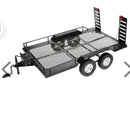 Machined Alloy Flatbed Dual Axle Car Trailer Kit for 1/10 Scale RC 624x339x112mm C32039BLACK