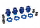 2wd! Traxxas Aluminum 17mm Wheel Adapter Set (Blue) (4)