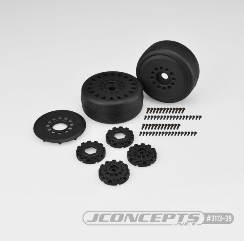 JConcepts Speed Fangs - platinum compound, belted, pre-mounted