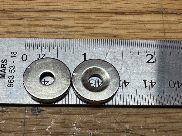 18x 2.5 x 5 Neodymium Magnet Counter sunk. Package of 2