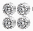RC-Hub 4Pcs Alloy 1.0" Beadlock Wheels Rims Hubs 28.5mm for 1/24 Axial SCX24 90081 RC Crawler Car (Silver)