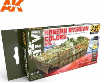 AFV Series: Modern Russian Vol.1 Acrylic Paint Set 6x17ml by AK Interactive AK4130
