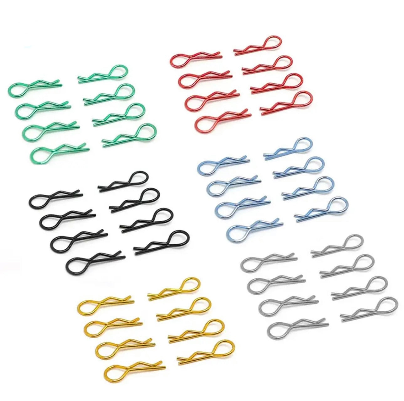 Pack of 8 Metal bent body pins one10hobbies Body clip.