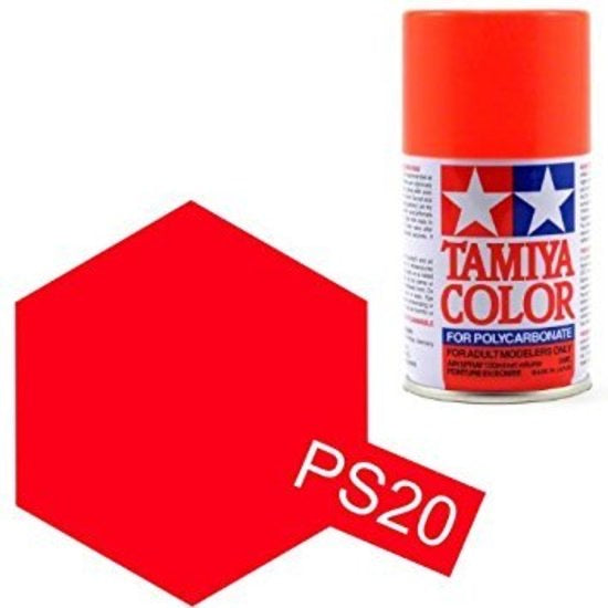 Tamiya PS-20 Florescent Red spray paint