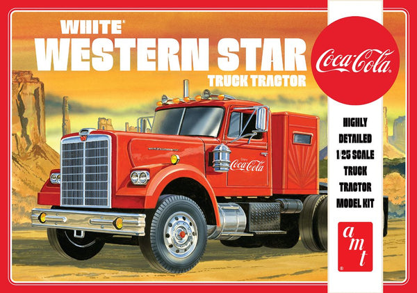 AMT White Western Star Semi Tractor (Coca Cola) 1/25 Model Kit (Level 3)