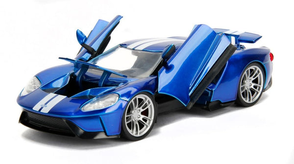Jada 1/24 "BIGTIME Muscle" 2017 Ford GT - Candy Blue with White
