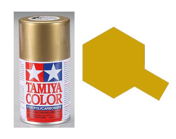 Tamiya PS-13 Gold spray paint.